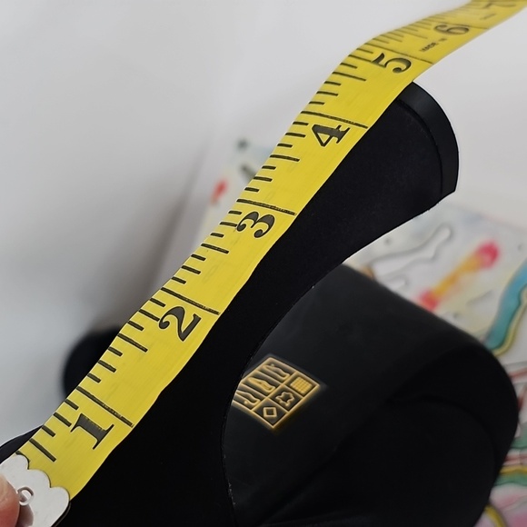 NIB Jeffrey Campbell Pantalones Leggings Platform Boots Size 6 Black Chunky Heel - Picture 7 of 8